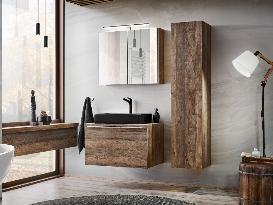 ArtCom Zrkadlová skrinka SANTA FE Oak 84-80 | 80 cm – Obrázok 4