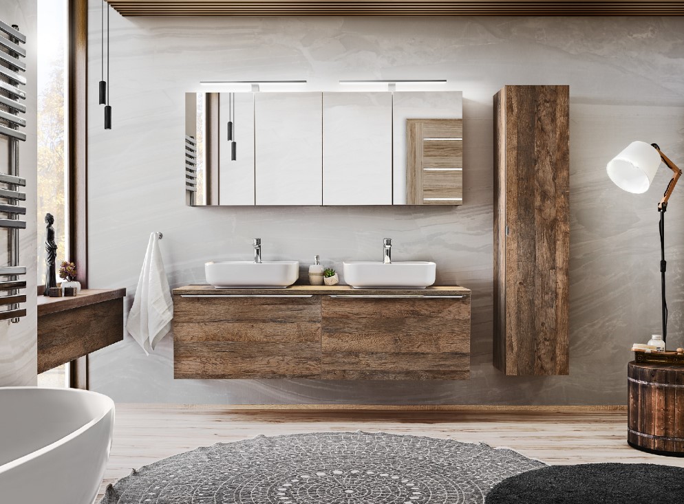 ArtCom Zrkadlová skrinka SANTA FE Oak 84-80 | 80 cm – Obrázok 5