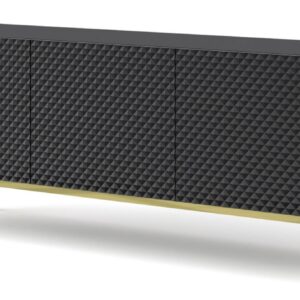 ARTBm TV stolík RAVENNA C 3D 150 | čierna lesklá Prevedenie: Čierna / čierny lesk / zlatá podnož