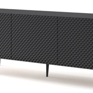 ARTBm TV stolík RAVENNA C 3D 150 | čierna lesklá Prevedenie: Čierna / čierny lesk / čierne nohy