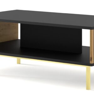 ARTBm Konferenčný stolík RAVENNA F 90  | čierna matná / dub artisan