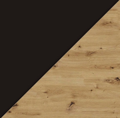 ARTBm Konferenčný stolík RAVENNA F 90 | čierna matná / dub artisan – Obrázok 2