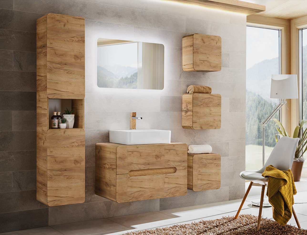 ArtCom Skrinka pod umývadlo ARUBA Craft 829 | 80 cm – Obrázok 2