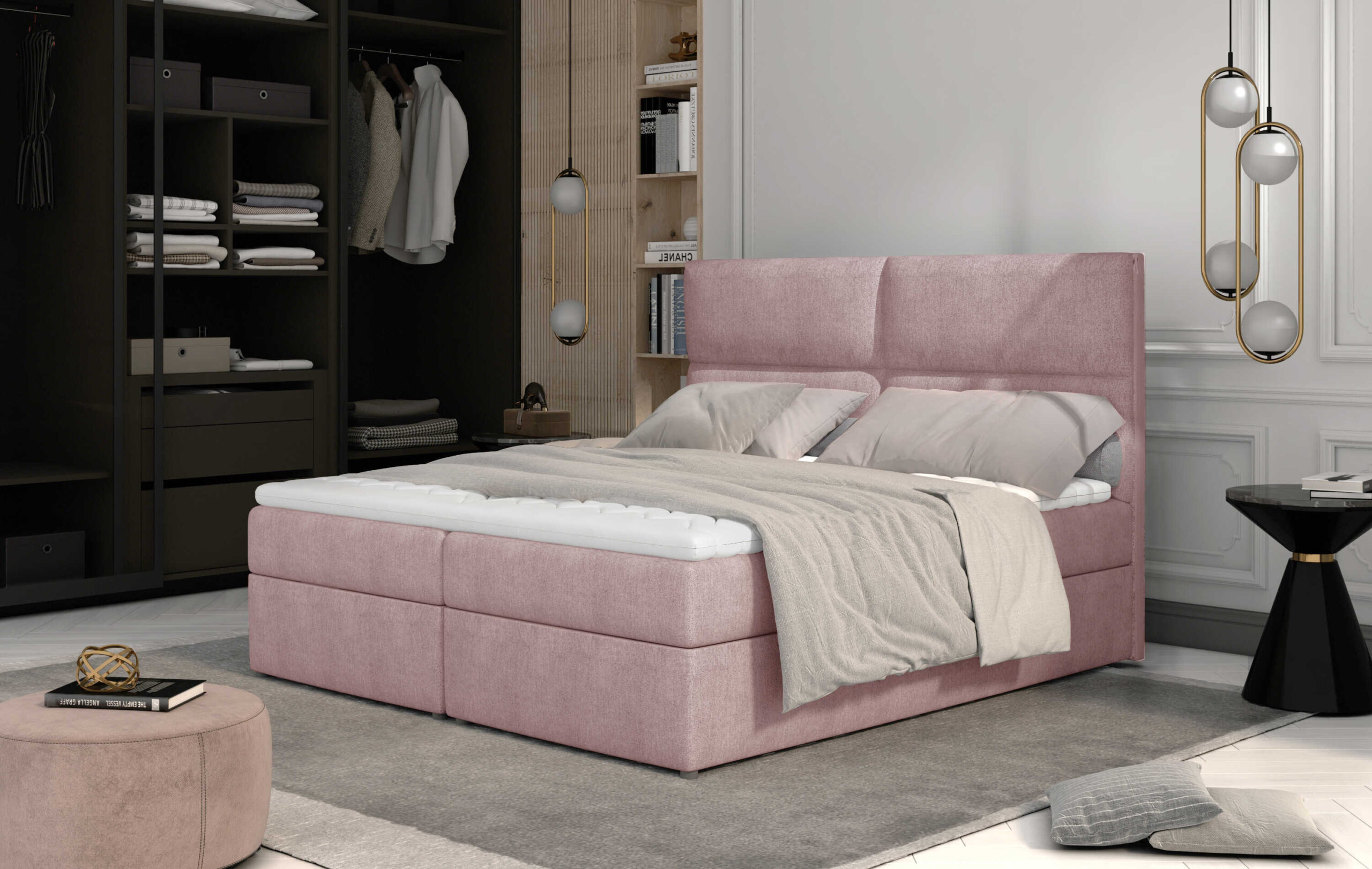 ArtElta Manželská posteľ AMBER Boxspring | 180 x 200 cm Farebné prevedenie AMBER: Berlin 03 – Obrázok 11