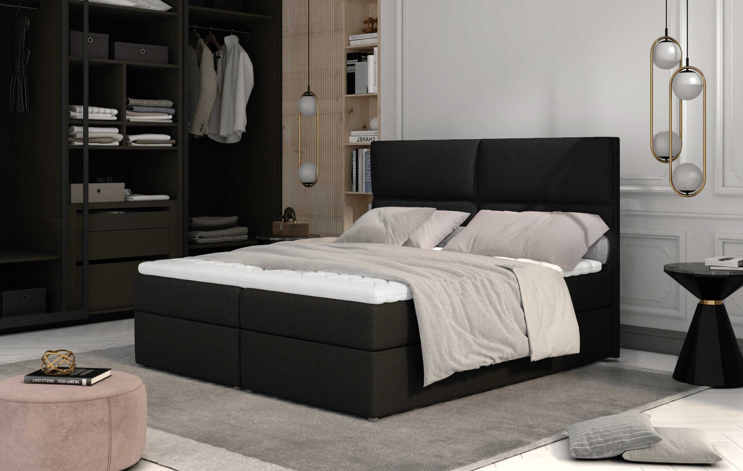 ArtElta Manželská posteľ AMBER Boxspring | 180 x 200 cm Farebné prevedenie AMBER: Berlin 03 – Obrázok 13