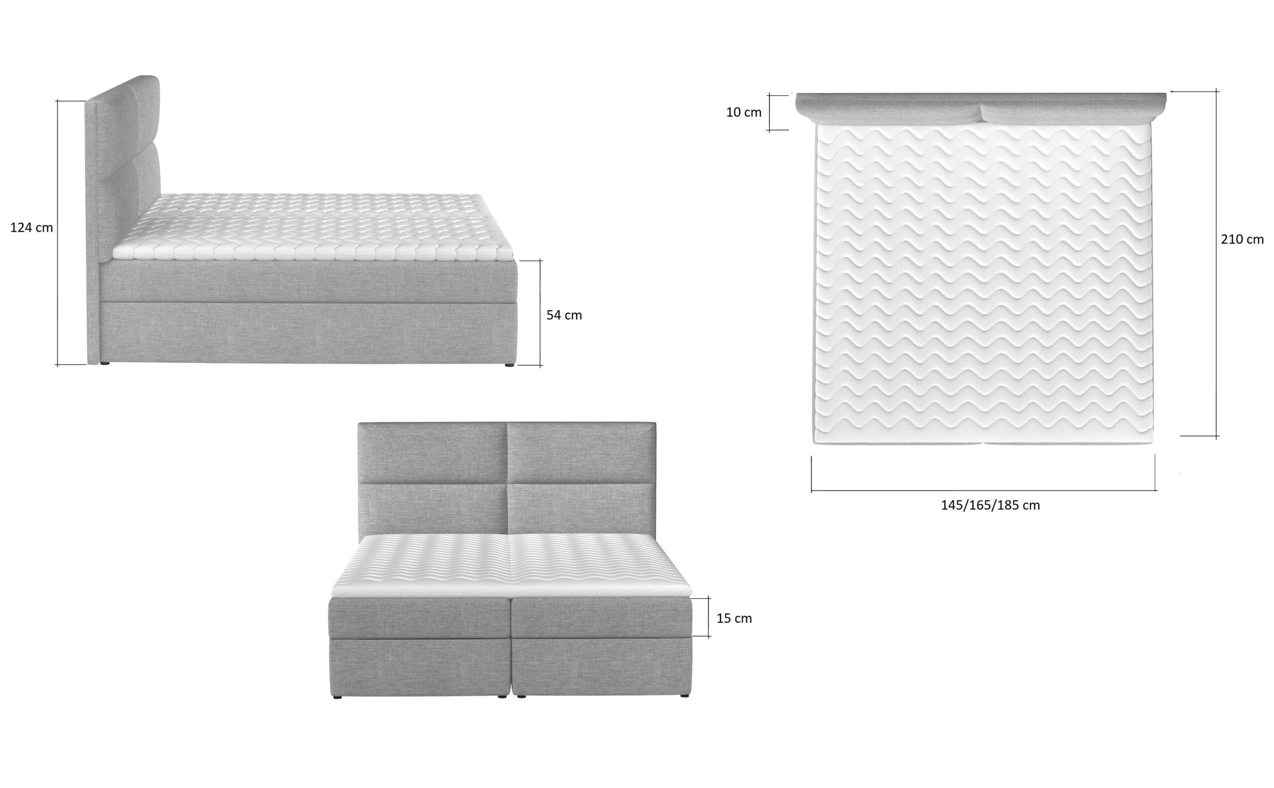 ArtElta Manželská posteľ AMBER Boxspring | 180 x 200 cm Farebné prevedenie AMBER: Berlin 03 – Obrázok 16