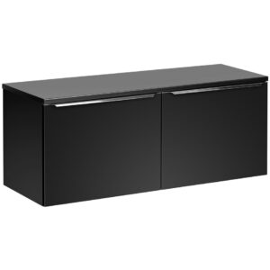 ArtCom Kúpeľňová skrinka s doskou SANTA FE Black D120/1 | 120 cm