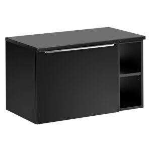 ArtCom Kúpeľňová skrinka s doskou SANTA FE Black D80/2 | 80 cm