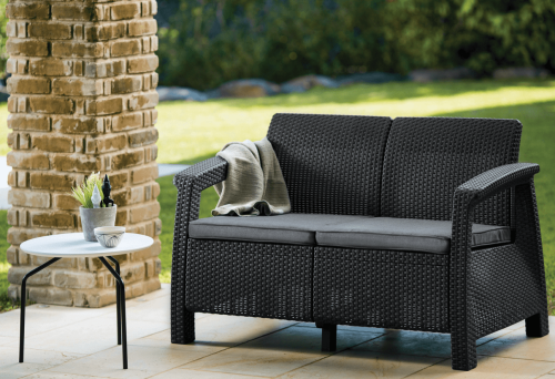 KETER Záhradná pohovka GREEK LOVE SEAT | grafit – Obrázok 2