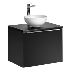 ArtCom Kúpeľňová skrinka s umývadlom a doskou SANTA FE Black DU60/1 | 60 cm