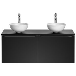 ArtCom Kúpeľňová skrinka s umývadlom a doskou SANTA FE Black DU120/1 | 120 cm