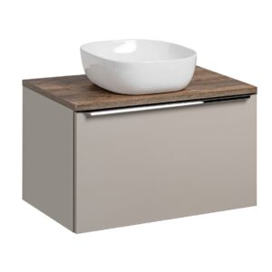 ArtCom Kúpeľňová skrinka s umývadlom a doskou SANTA Fe Taupe DU80/1 | 80 cm