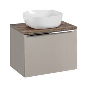 ArtCom Kúpeľňová skrinka s umývadlom a doskou SANTA Fe Taupe DU60/1 | 60 cm