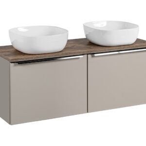 ArtCom Kúpeľňová skrinka s umývadlom a doskou SANTA Fe Taupe DU120/1 | 120 cm