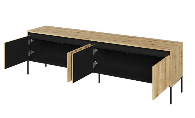 Dig-net nábytok TV stolík SWING TR-06 s LED osvetlením | dub artisan – Obrázok 2