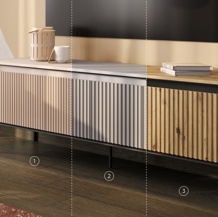 Dig-net nábytok TV stolík SWING TR-06 s LED osvetlením | dub artisan – Obrázok 4