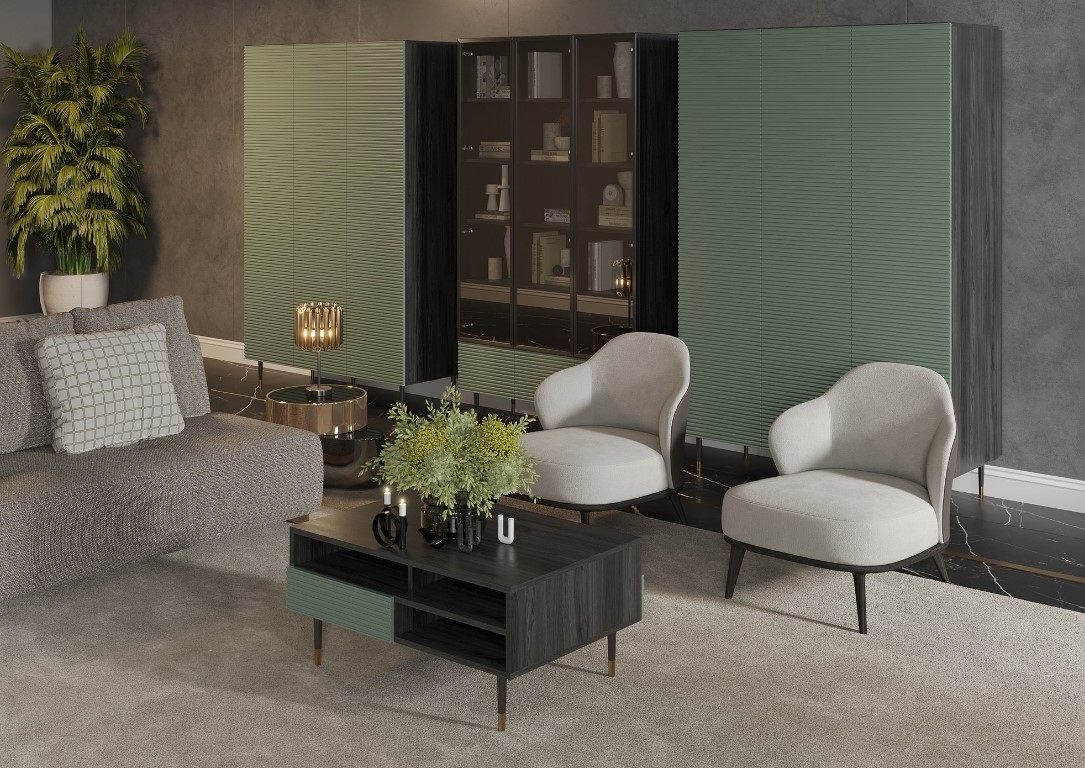 ArtMadex Vitrína IMPERIAL I09 | pistáciová – Obrázok 3