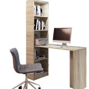 KIER Písací stolík HAPPY B-1 s LED osvetlením | dub sonoma