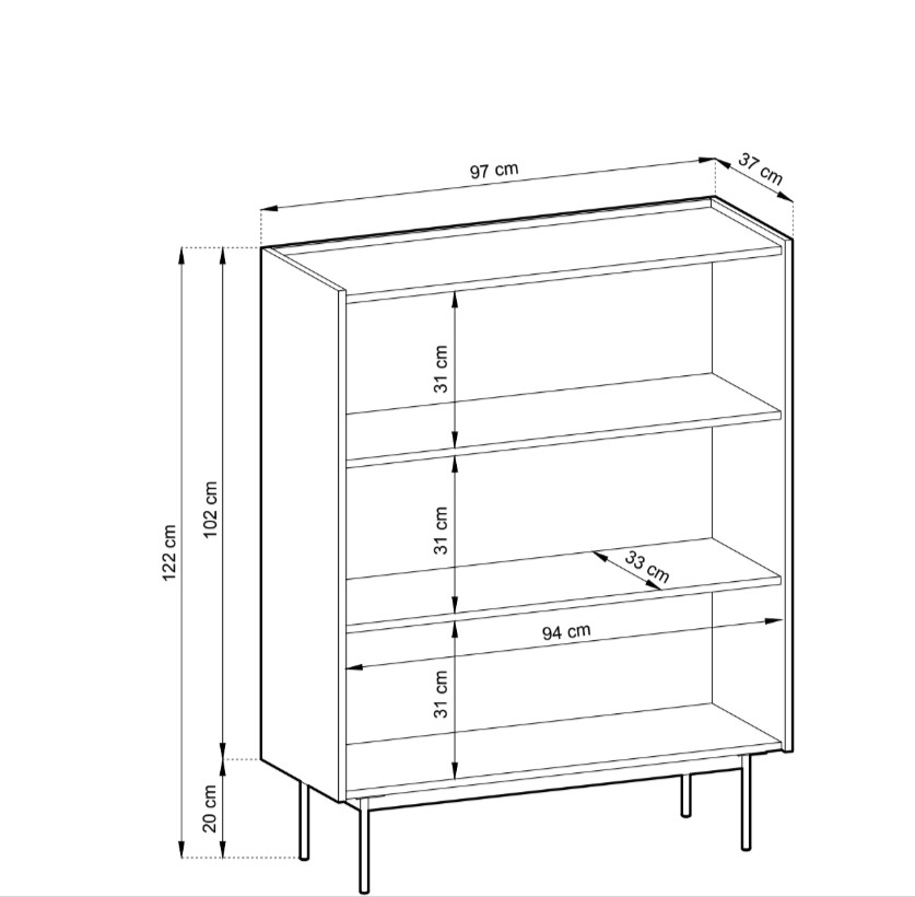 ArtPS Obývacia stena TONNE | tehlová – Obrázok 7
