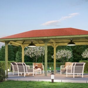 Drevený záhradný altánok 651 (5,8×3,3m) Weka