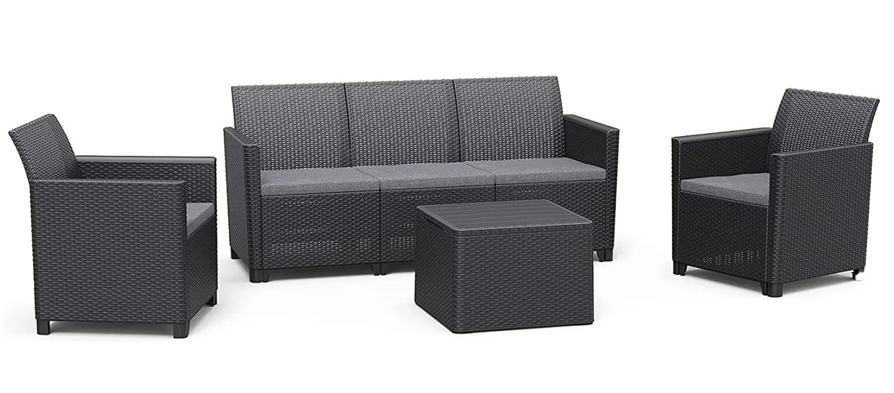 KETER Záhradná pohovka CLARA 3 seater | grafit – Obrázok 4