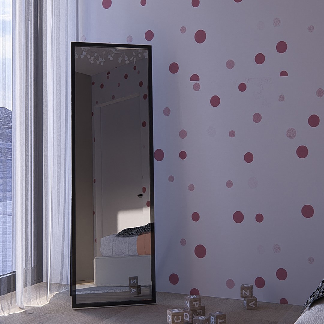 Elvisia Zrkadlo STELA | čierna 170 x 50 cm – Obrázok 5