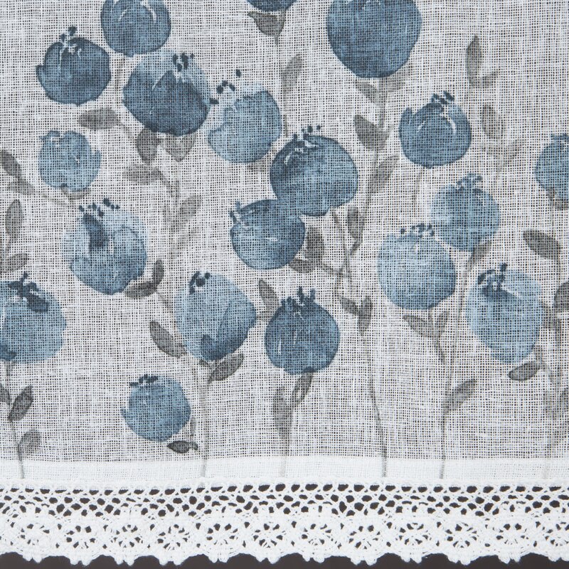 ArtFir Záclona POLA P | modré kvety 150 x 30 cm – Obrázok 4