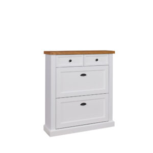 ArtAdrk Botník na topánky GALINEO P01 | biela/dub prírodný