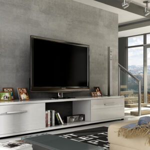 ArtAdrk TV stolík ARIDEA AR04 | biely lesk