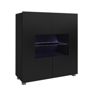 ArtGiB Komoda CALABRINI C-02 | čierna/čierny lesk