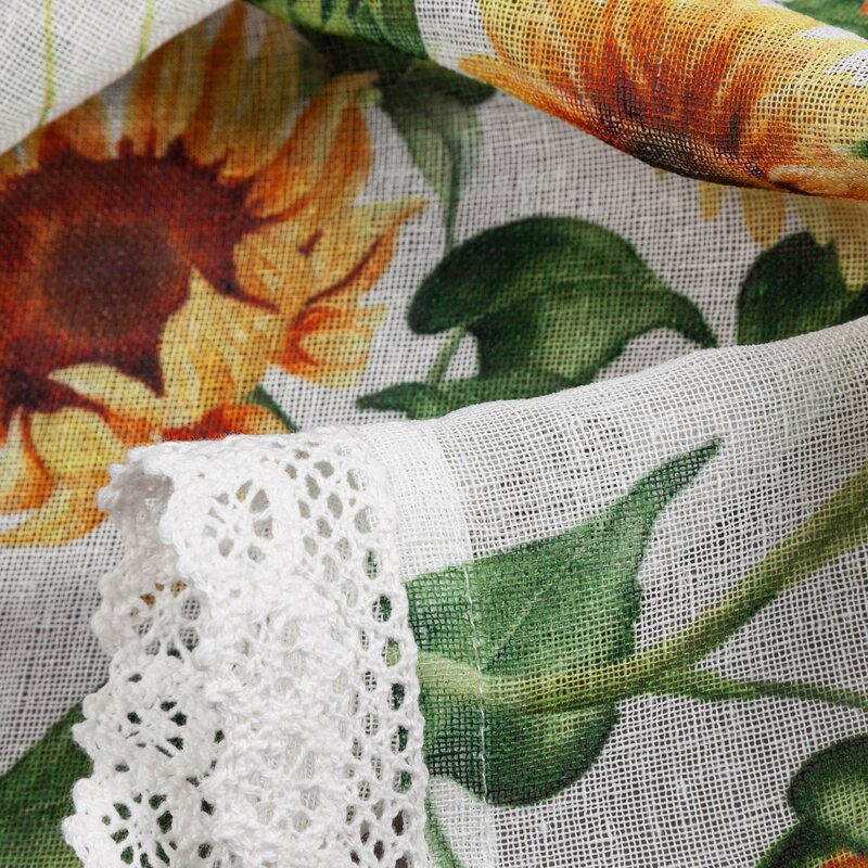 ArtFir Krátka záclona HELIA P | biela/žltá 150 x 30 cm – Obrázok 3