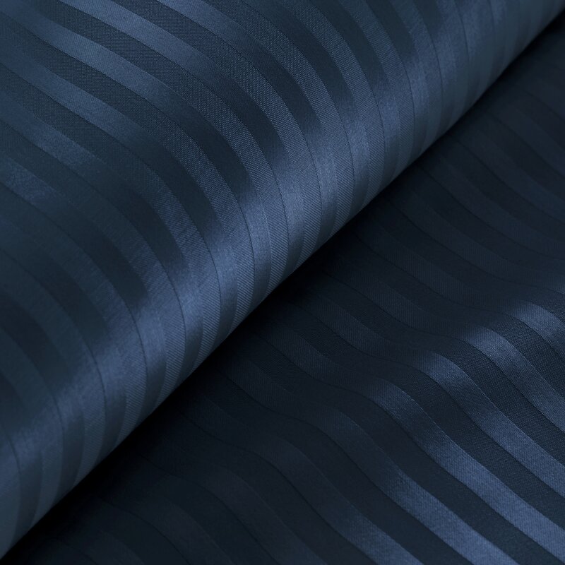 ArtFir Saténové obliečky na jednolôžko VERA | tmavomodrá 140 x 200 cm – Obrázok 4