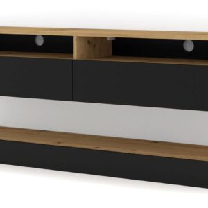 ARTBm TV stolík DUO 160 | dub artisan/čierny mat