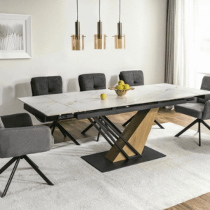 Signal Rozkladací jedálenský stôl GENESIS | biela / dub