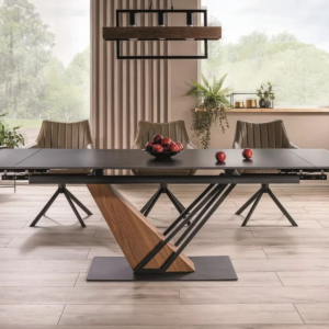 Signal Rozkladací jedálenský stôl GENESIS | čierna / jaseň