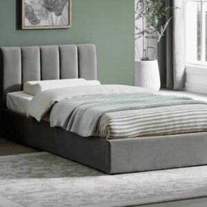 Signal Čalúnená jednolôžková posteľ  MONTREAL VELVET 90 x 200 cm | sivá/tap.192