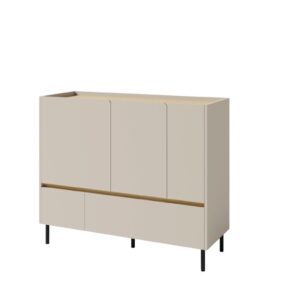 Meblar  Komoda LUCA LC08 | béžová/dub olejovaný