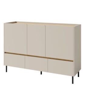 Meblar  Komoda LUCA LC07 | béžová/dub olejovaný
