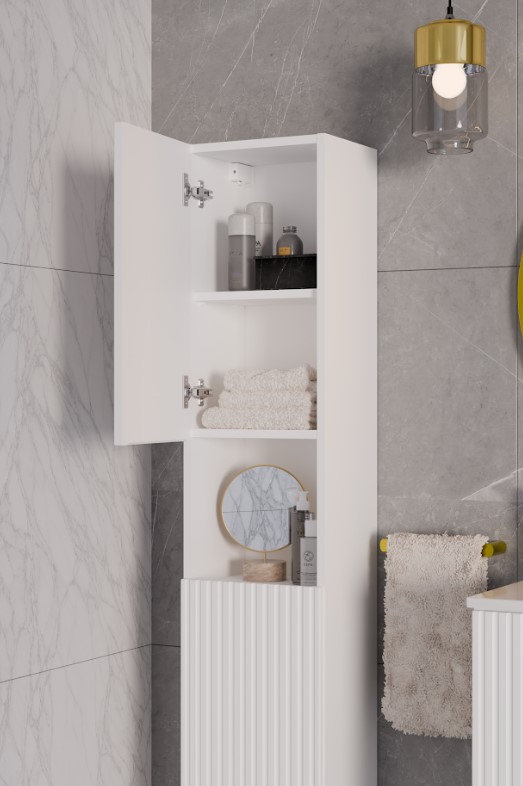 ArtCom Vysoká skrinka do kúpeľne NOVA White 80-03-2D – Obrázok 9