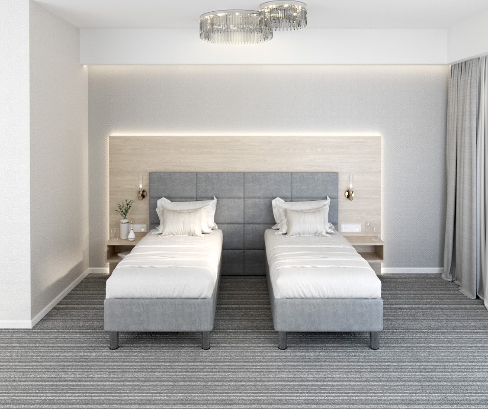 FDM Hotelová posteľ HARMONY | sivá 80 x 200 cm – Obrázok 2