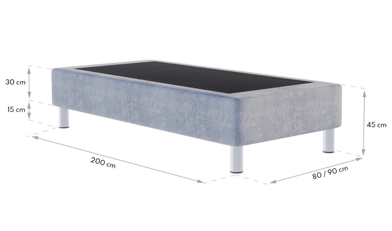 FDM Hotelová posteľ HARMONY | sivá 80 x 200 cm – Obrázok 4