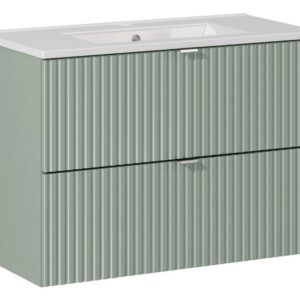 ArtCom Kúpeľňová skrinka s umývadlom LINE Reed Green U80/1 | 80 cm