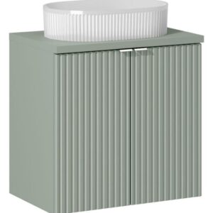 ArtCom Kúpeľňová skrinka s umývadlom a doskou LINE Reed Green DU60/2 | 60 cm