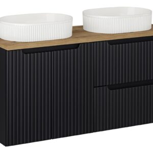 ArtCom Kúpeľňová skrinka s umývadlom a doskou NOVA Black DU120/1 | 120 cm