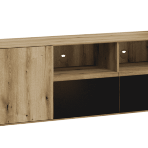 ArtExt TV stolík CAMINO 1D2S | dub evoke/čierna aksamit