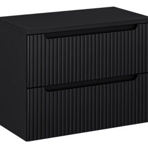 ArtCom Kúpeľňová skrinka s doskou NOVA Black D80/2 | 80 cm