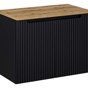 ArtCom Kúpeľňová skrinka s doskou NOVA Black D80/3 | 80 cm