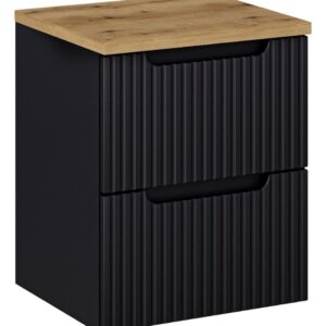 ArtCom Kúpeľňová skrinka s doskou NOVA Black D50/1 | 50 cm