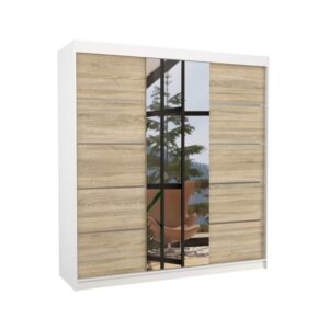 ArtAdrk Šatníková skriňa BERGEN  | biela/dub sonoma 200 cm