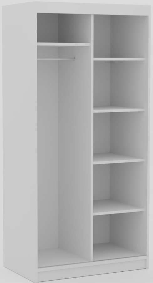 ArtAdrk Šatníková skriňa DELIA | biela/dub artisan 120 cm – Obrázok 3